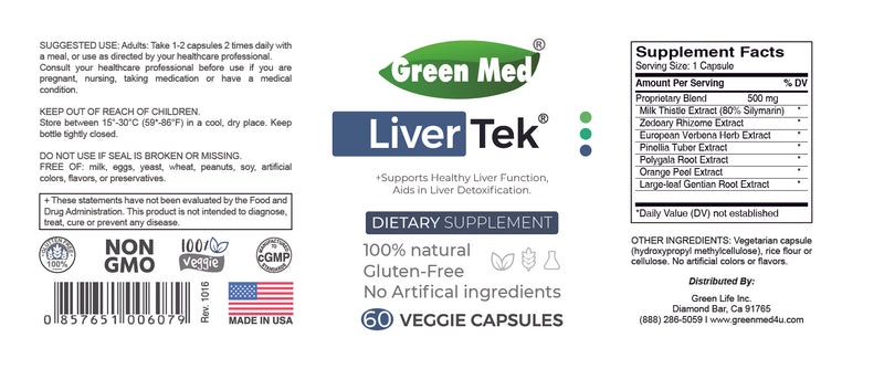 Green Med LiverTek- Promote Liver Function